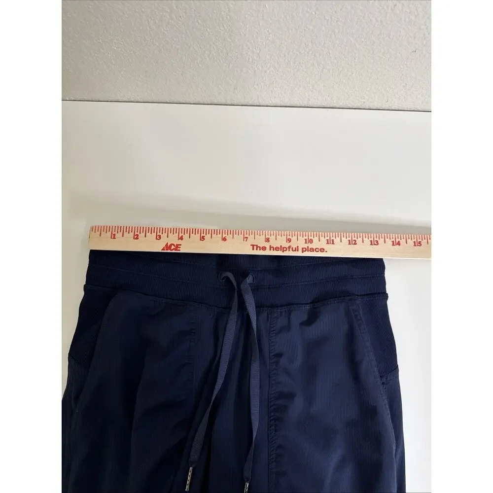 LULULEMON Dance Studio Pants Mid Rise Crop Joggers Size 6 Blue 27” Inseam